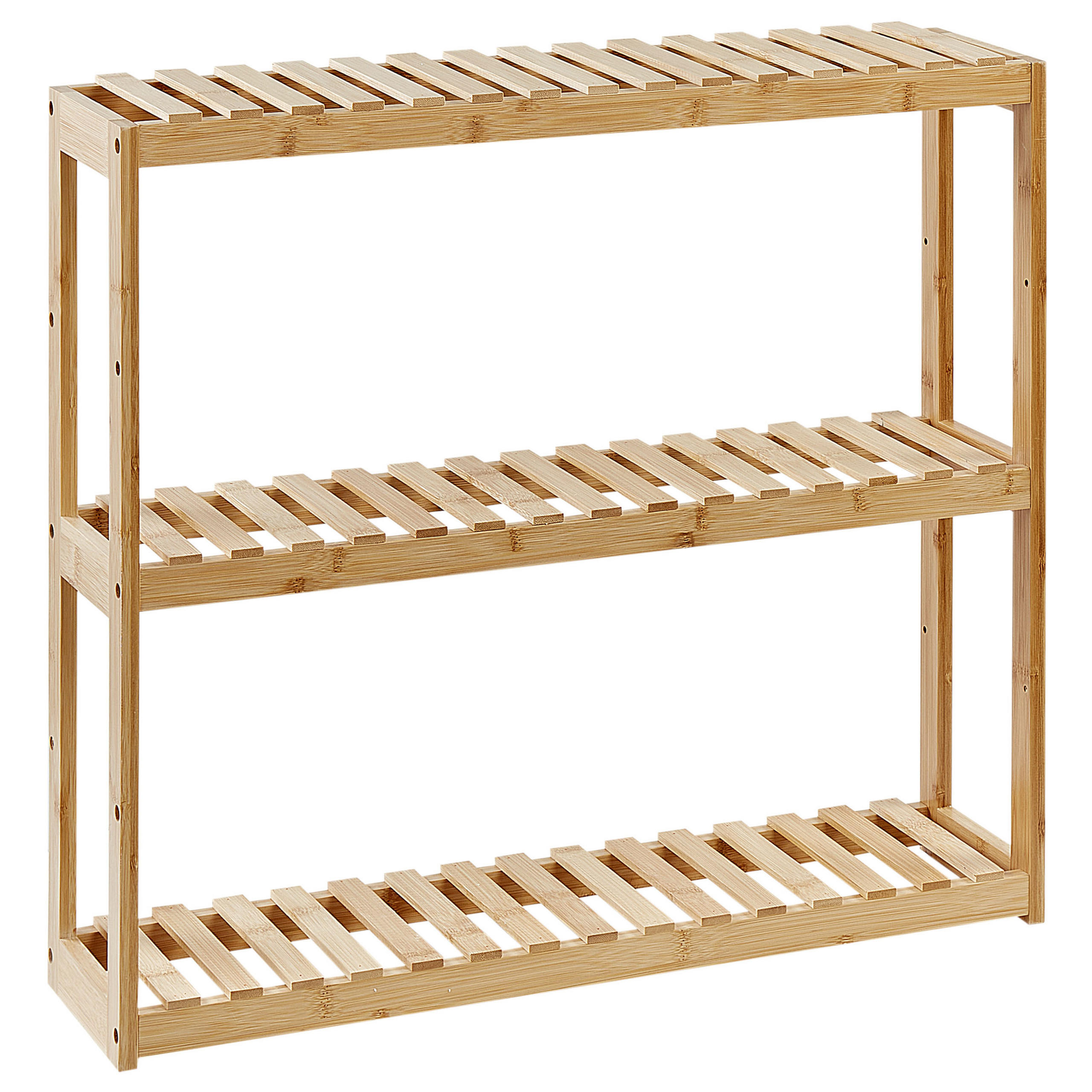 REGAL Bambus Hellbraun Paducah - Braun, Holz (60/54/15cm) - Beliani