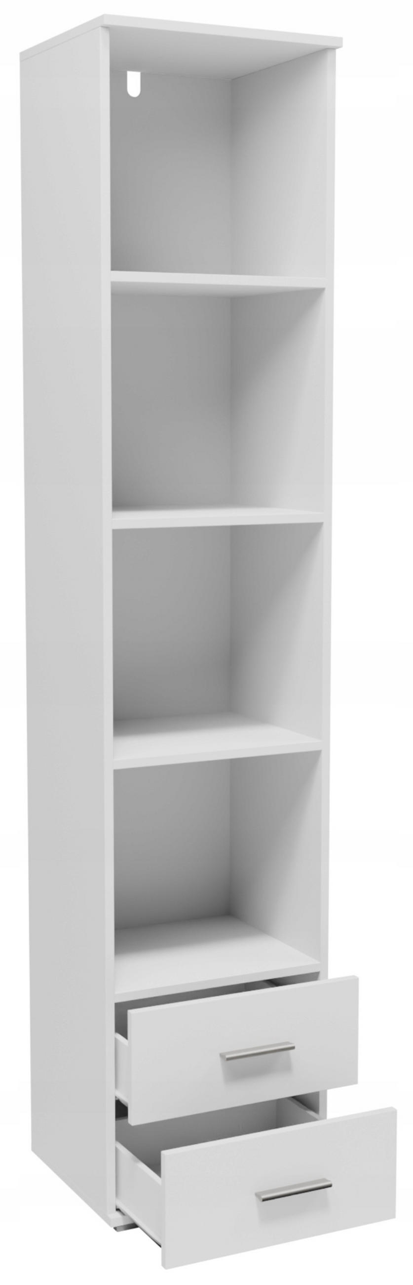 BÜCHERREGAL CR3-ST3 Weiß 40/34/180 cm - Weiß, Holzwerkstoff (40/180/34cm)