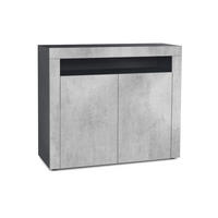 KOMMODE Valencia Beton Oxid Optik/ Beton Oxid Optik - Hellgrau, Holzwerkstoff (108/92/40cm) - Vladon