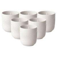 DUFTKERZEN PERLE SPARKLE Manufacture Collier Blanc weiß 6er Set - Weiß, Keramik (9cm) - Villeroy & Boch