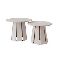 COUCHTISCH-SET VERDA, 2-teilig, Farbe Kaschmir, Ø 57/67 cm - Kaschmir, Holz (67/67/57cm) - Idohome