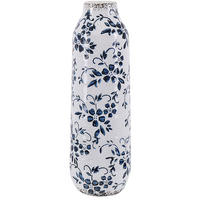 BLUMENVASE Steinzeug weiß Mulai - Weiß, Keramik (30cm) - Beliani
