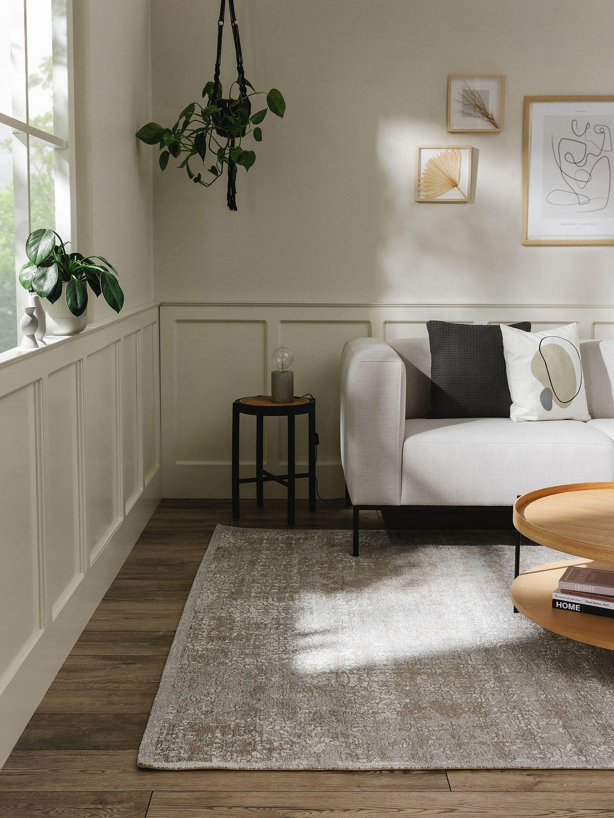 FLACHGEWEBETEPPICH Frencie Grau 80x165 cm - Grau, Textil (80/165cm) - benuta Nest