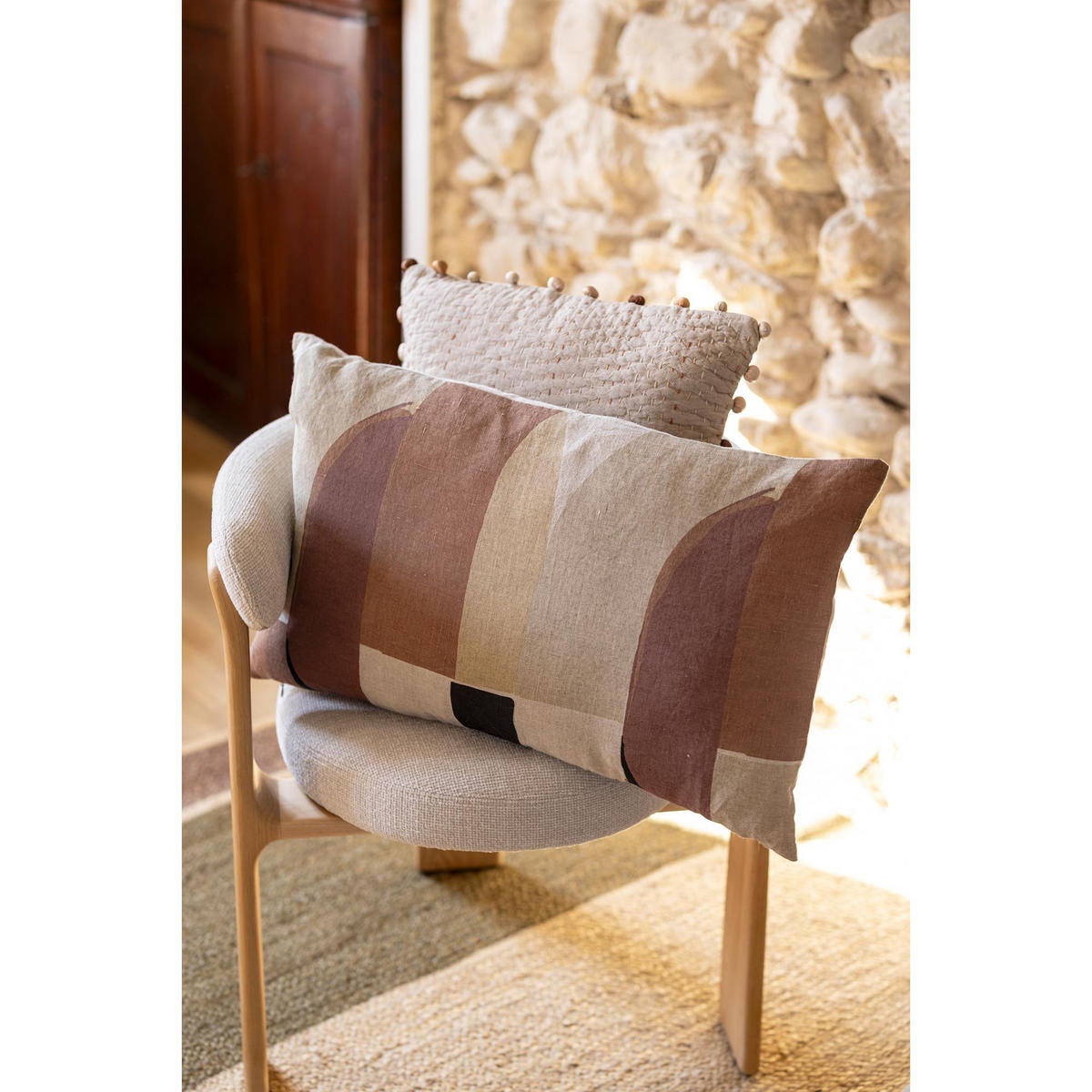 KISSEN Zeff Kali natur 40 x 65 cm - Naturfarben, Textil (40/65cm) - Vivaraise