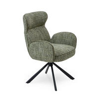 ESSZIMMERSTUHL 2er Set Sitzfläche 360° drehbar, Mikrofaser Grün - Grün, Textil/Metall (65/90.5/63cm) - Elementi