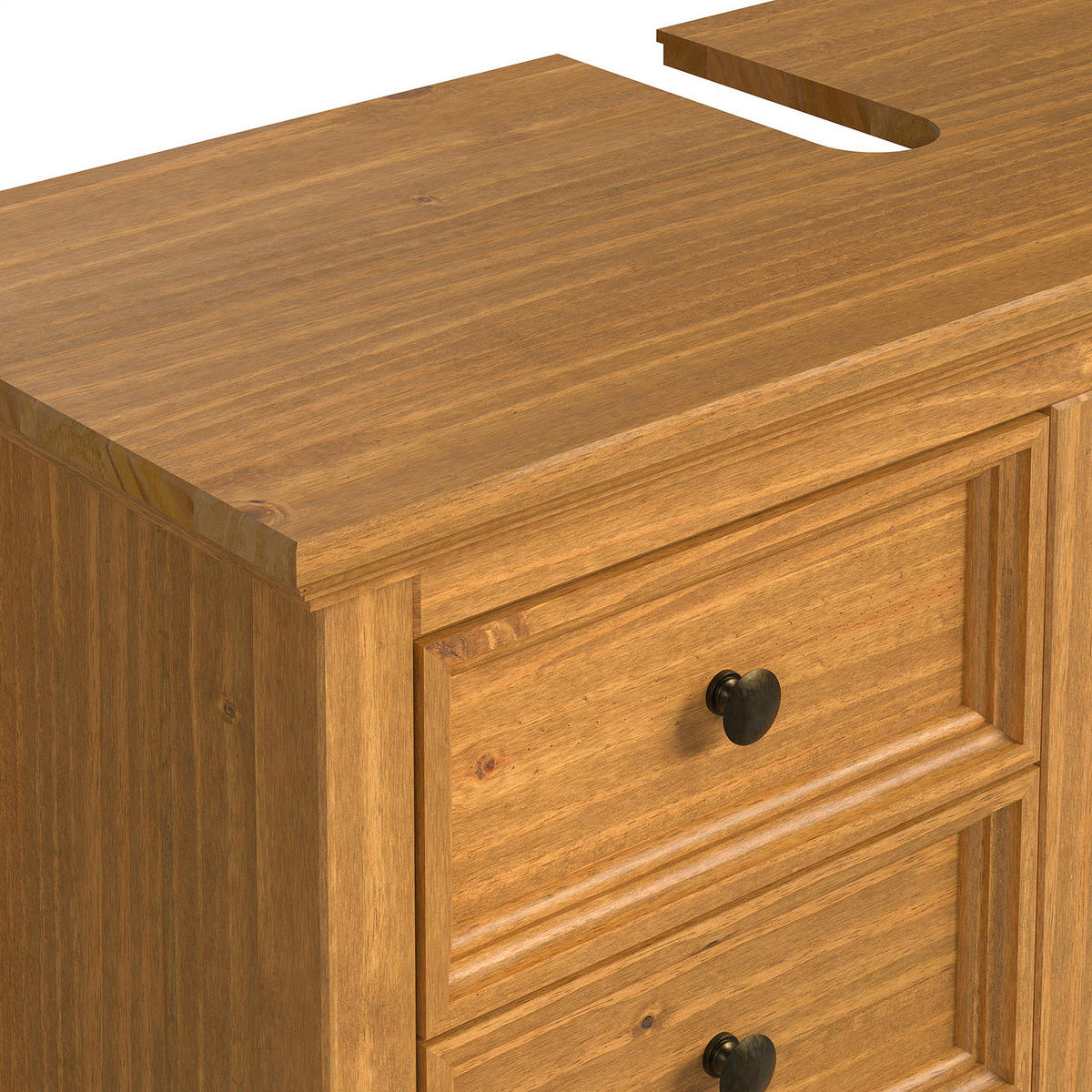 WASCHBECKENUNTERSCHRANK - Kiefer - Kieferfarben, Holz (86/63/35cm) - home24