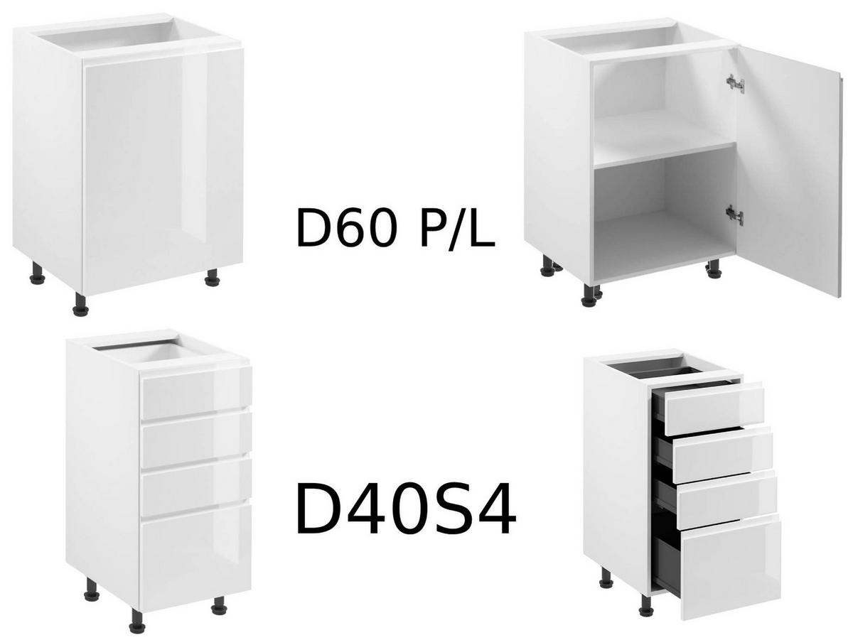 ECKKÜCHE 330x 210 cm - Aspen K54 -M330 in Weiß/Hochglanz - Weiß Hochglanz, Holz (540/212/210cm)