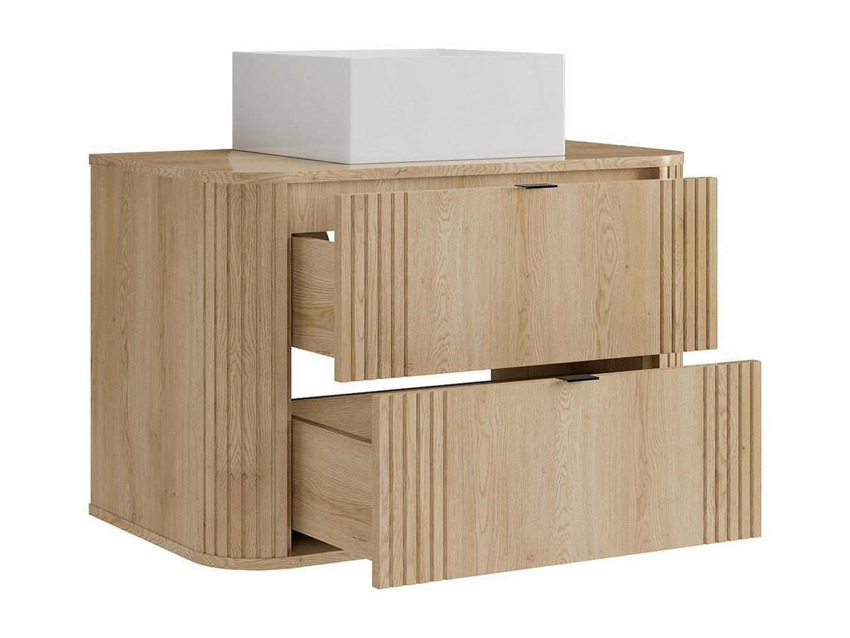 EINZELWASCHTISCH - 80 cm x 46 cm - holz - naturfarben hell Filor - Weiß, Holz (80/57/46cm) - Vente-Unique