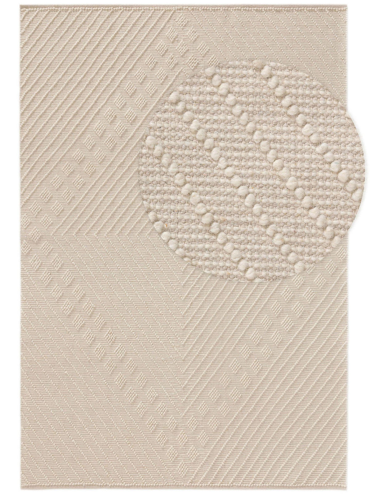 TEPPICH Jasper Cream 200x300 cm - Creme, Textil (200/300cm) - benuta Pure