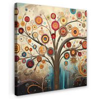 LEINWANDBILD Baum - Baum des Lebens - Farbe 20x20 cm - Braun, Textil (20/20cm) - MuchoWow