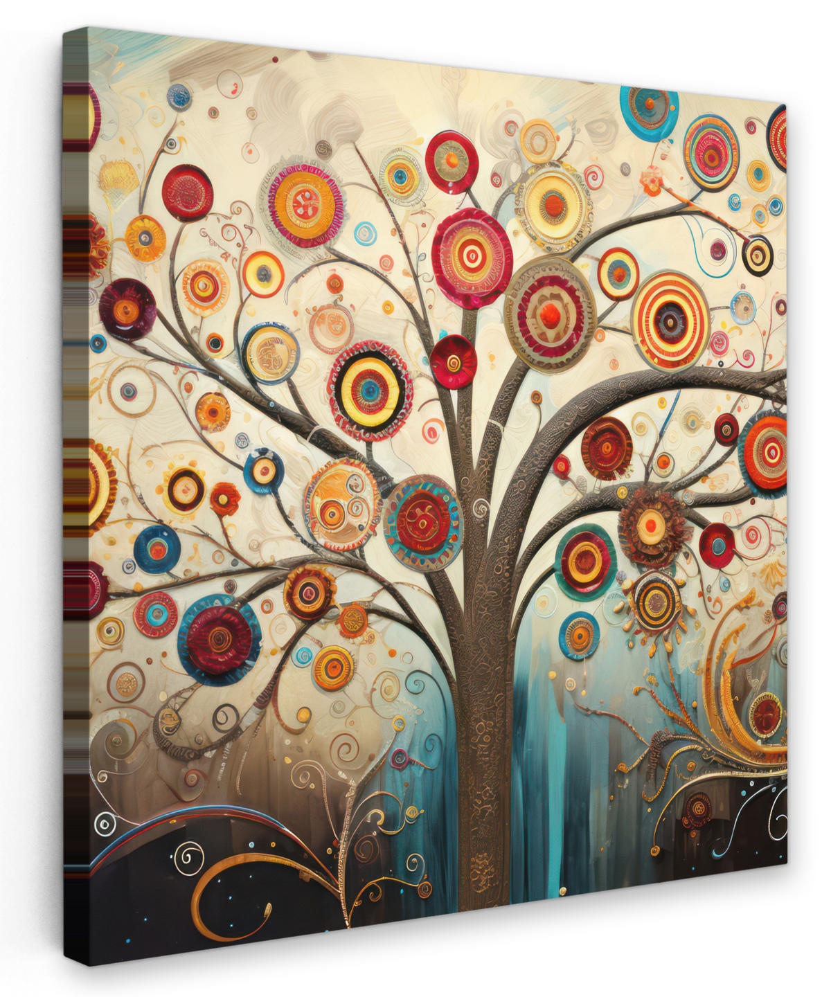 LEINWANDBILD Baum - Baum des Lebens - Farbe 20x20 cm - Braun, Textil (20/20cm) - MuchoWow