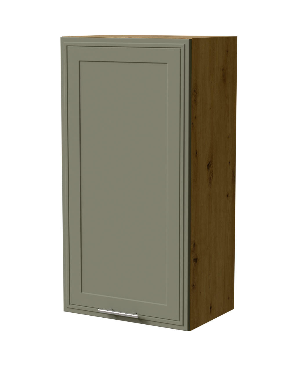 HÄNGESCHRANK Salo W4/50 Eiche Artisan / Reed Green Matt 50 / 32,5 / 96cm - Eiche Artisan/Grün, Holz/Holzwerkstoff (50/96/32.5cm) - Feldmann-Wohnen