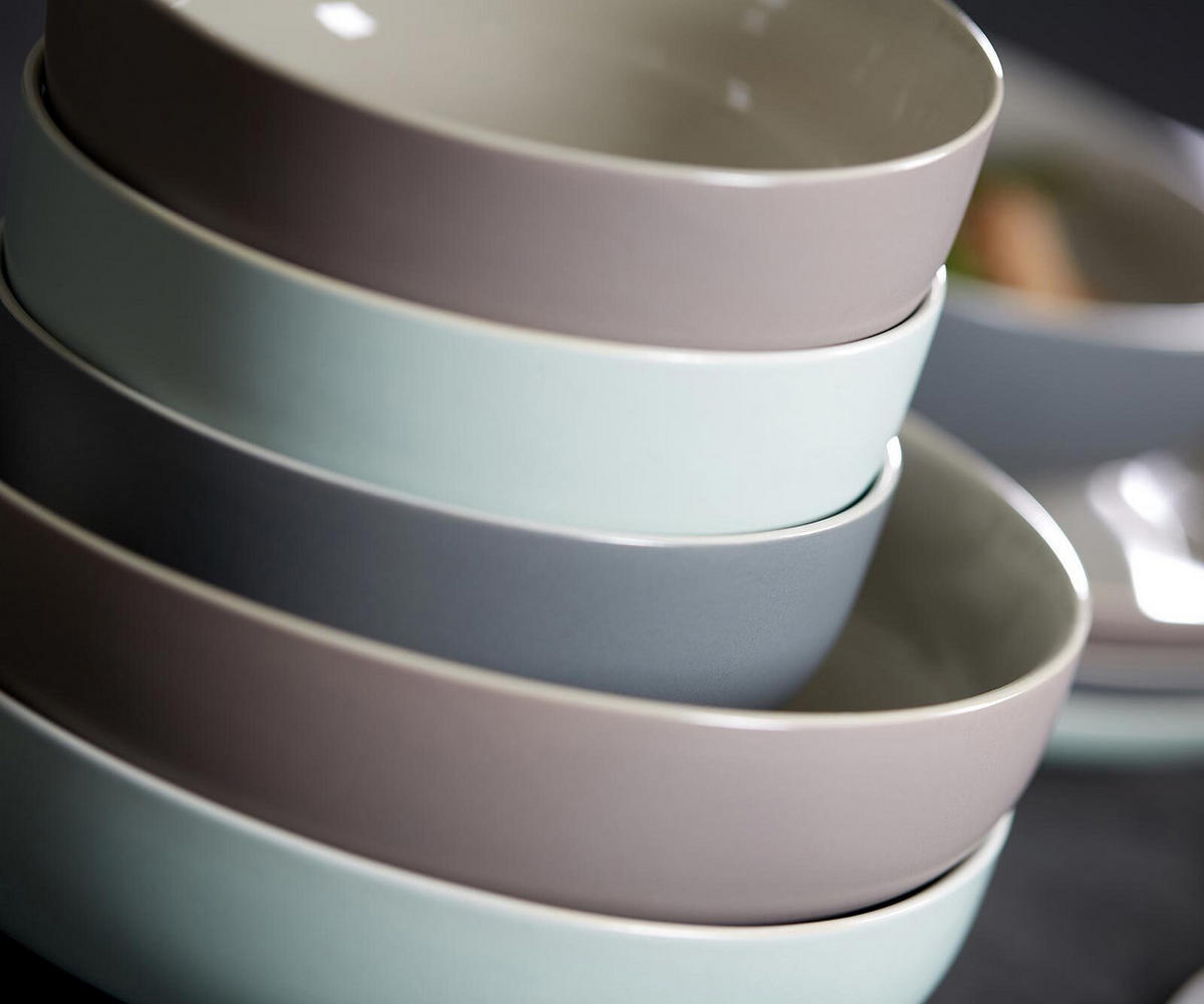 MÜSLISCHALEN Jasper Mint ø 14.0 cm 6er Set - Mintgrün, Keramik (14cm) - Ritzenhoff Breker