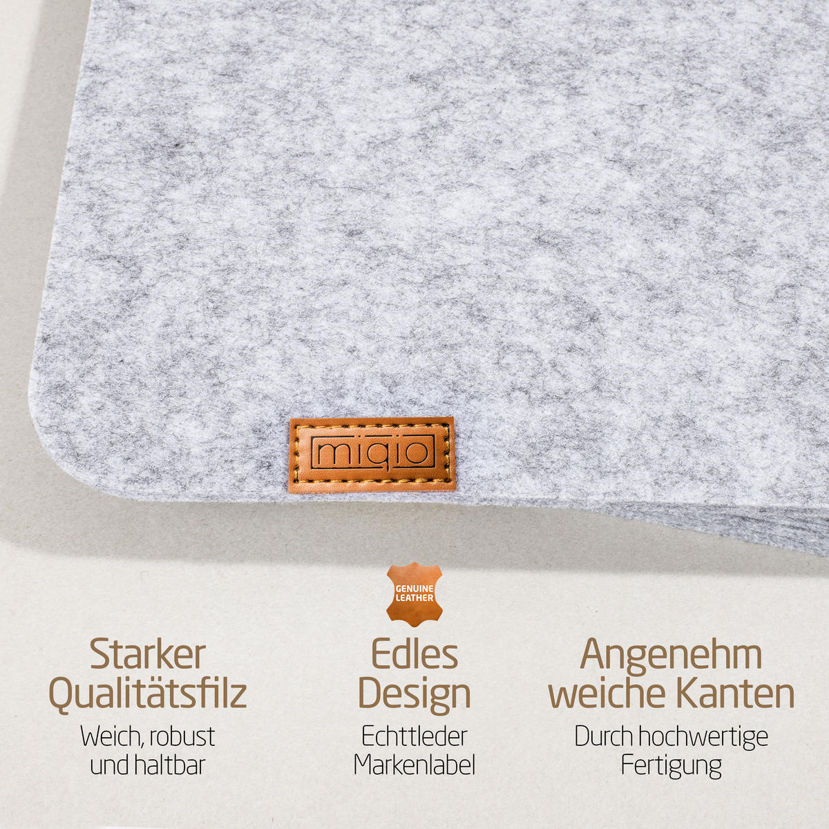 TISCHSETS eckig 6er-Set - Hellgrau, Textil (44/45/3cm) - Miqio Design