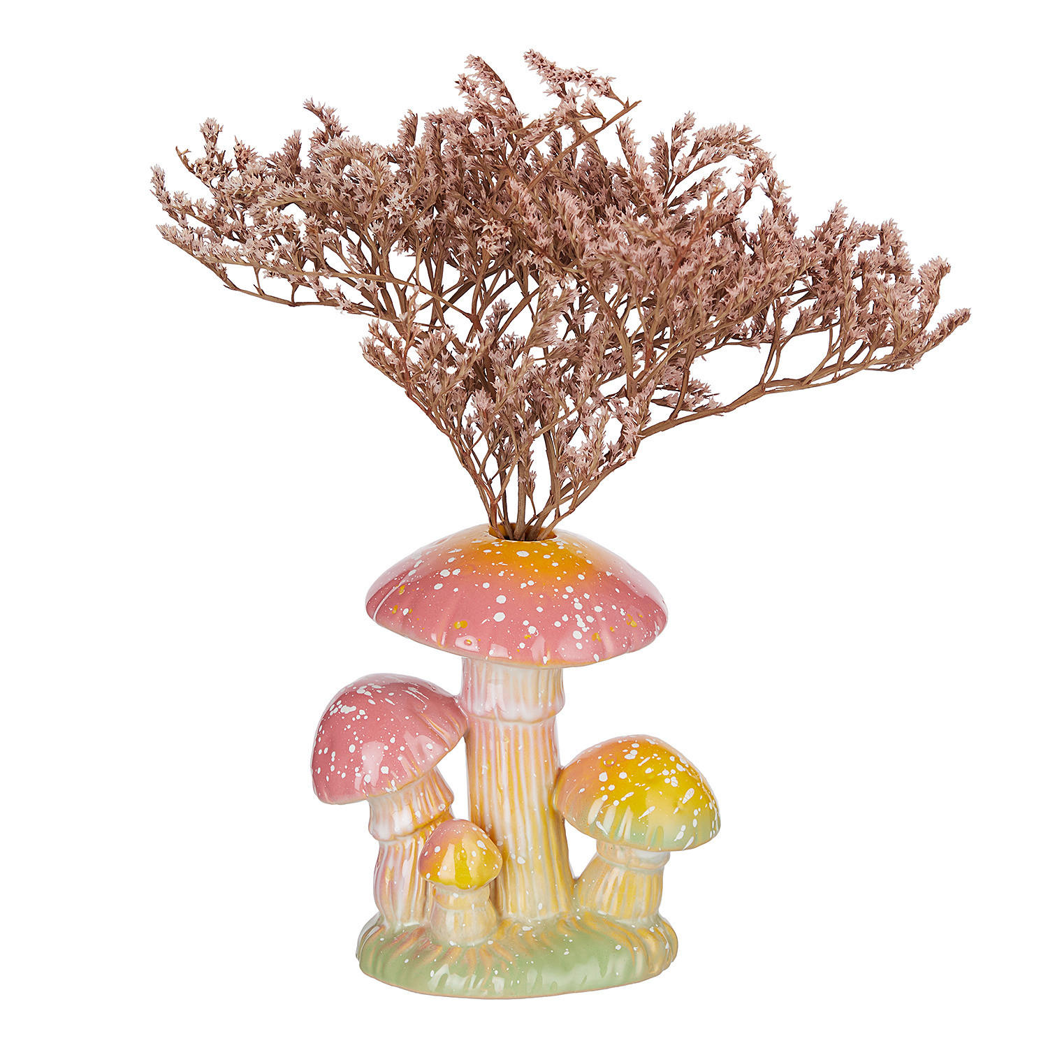 VASE Enchanted Forest - Pink/Gelb, Keramik (15cm) - BUTLERS