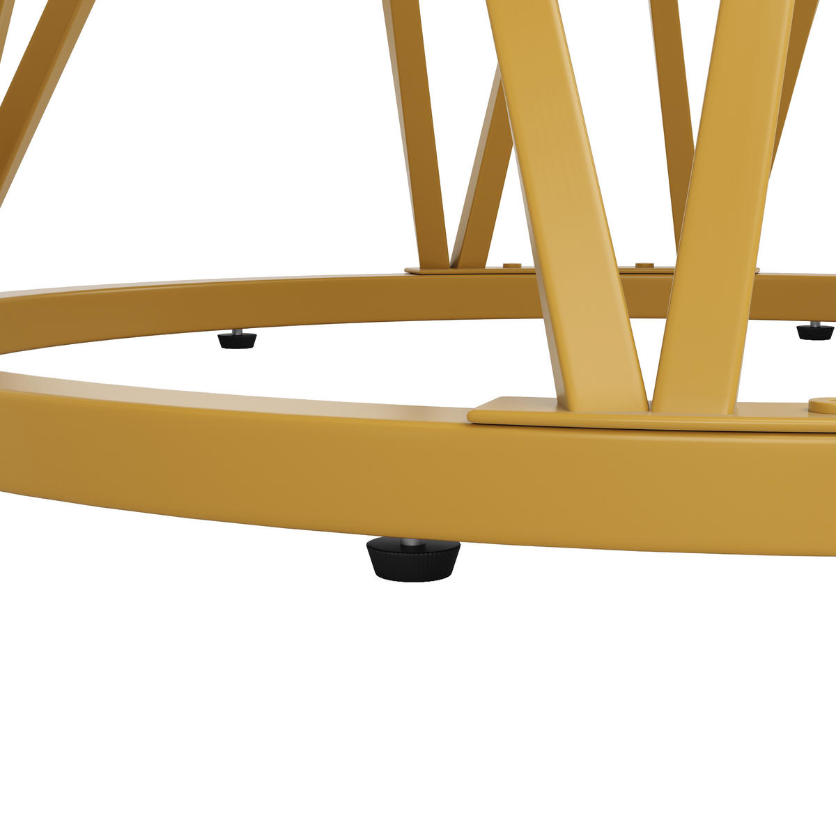 JÍDELNÍ STŮL kulatý 100cm mramor MDF zlaté nohy - zlatá, kompozitní dřevo (100/100/76cm) - FLIEKS