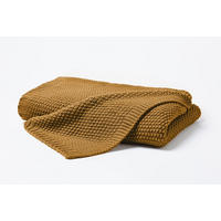 STRICKDECKE 130x170 cm, Kuscheldecke aus 100% Polyacryl, Flauschige Wohnzimmer Wohndecke für Sofa, Bett, Couch uvm. - Gold - Goldfarben, Textil (130/170cm) - Carpe Sonno