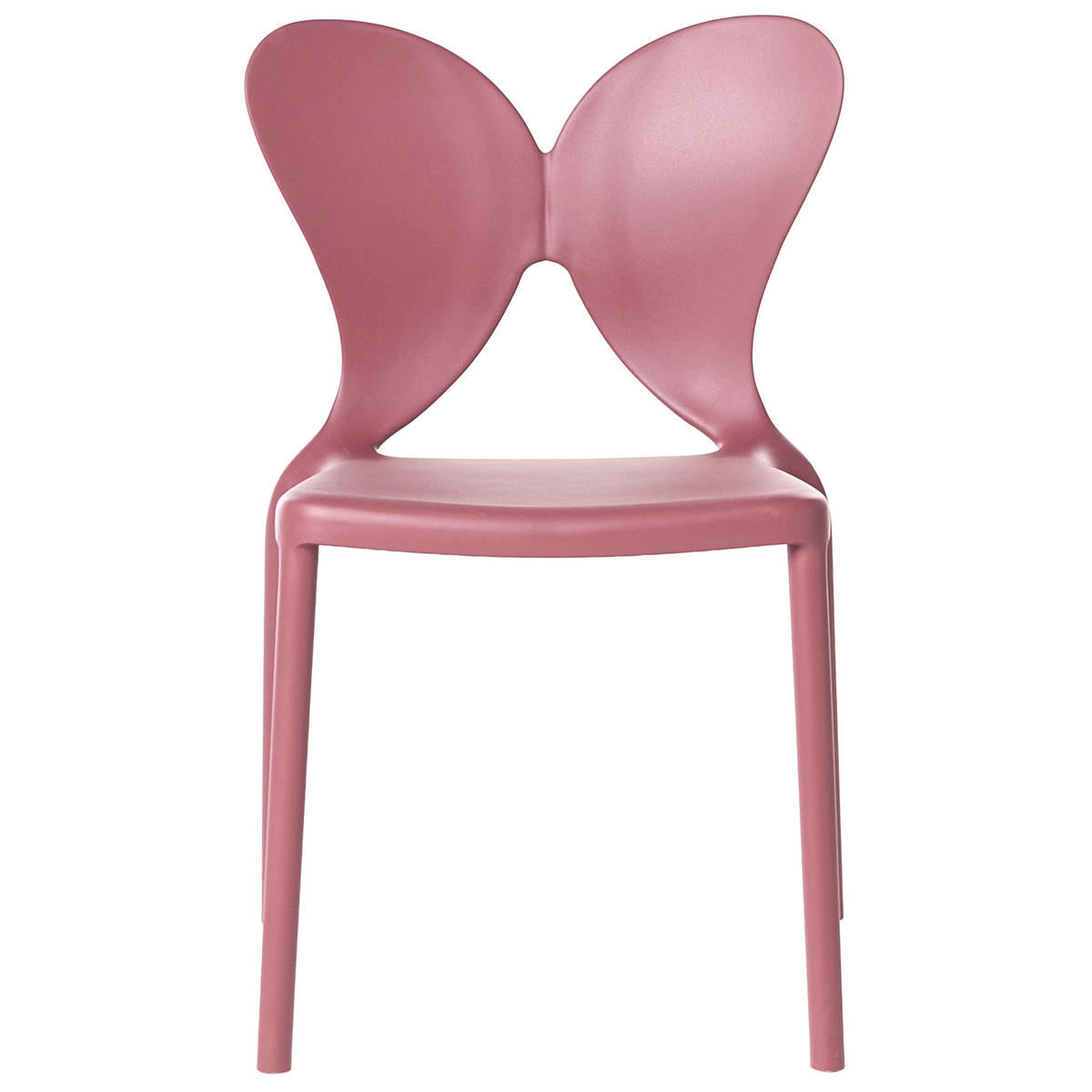 GARTENSTUHL 2er-Set stapelbar Rosa Larissa - Pink, Kunststoff (50/78/48cm) - Beliani