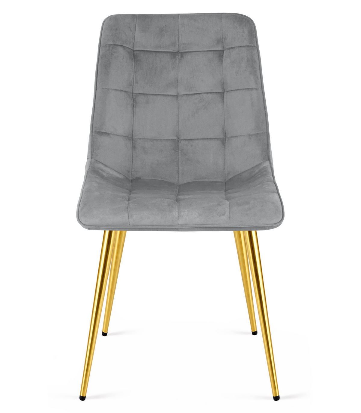 STUHL Hellgrau 49x60 cm SPLIT Samtbezug - Grau, Metall (49/56/60cm)
