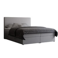BOXBETT 200x200 cm mit Topper - Grau, Holzwerkstoff/Textil (200/200cm) - Idohome