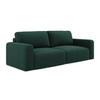3-SITZER SOFA mit Schlaffunktion Strukturstoff Stoff Grün - Dunkelgrün/Schwarz, Kunststoff/Textil (244/79/102cm) - Makamii