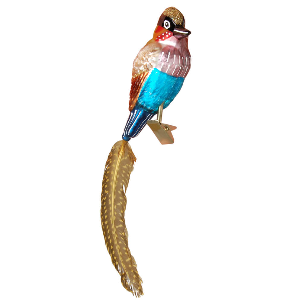 CHRISTBAUMSCHMUCK Eisvogel Goldfarbig 11cm (Glas / 1 Stk.) - Goldfarben, Glas (4/11/7cm) - Krebs Glas Lauscha