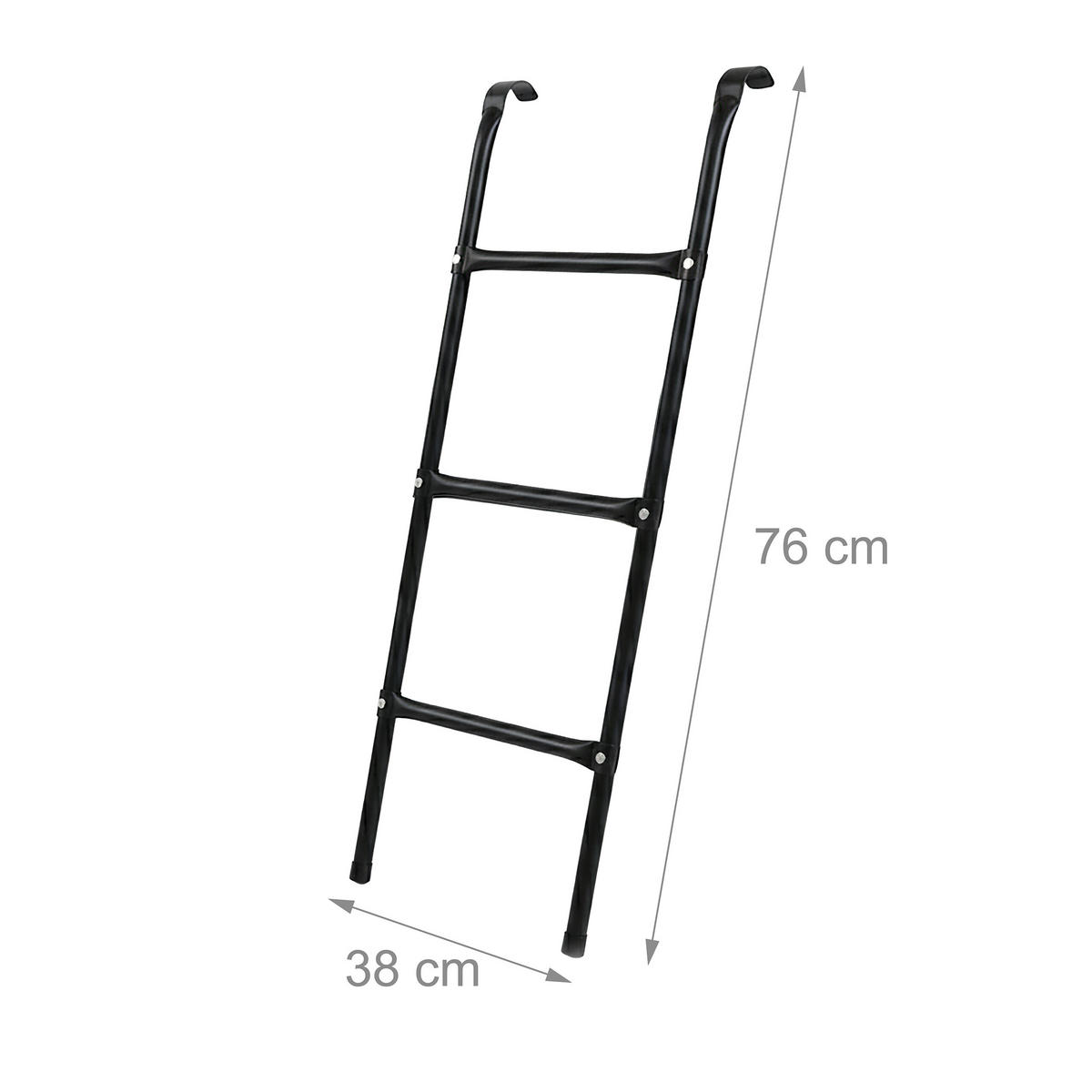 TRAMPOLÍNOVÝ žebřík - černá, kov/plast (38/5.5cm) - Relaxdays