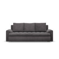 SOFA 3-SITZER MIT SCHLAFFUNKTION FORESTA, Cord - Dunkelgrau - Dunkelgrau, Textil (222/92/96cm)