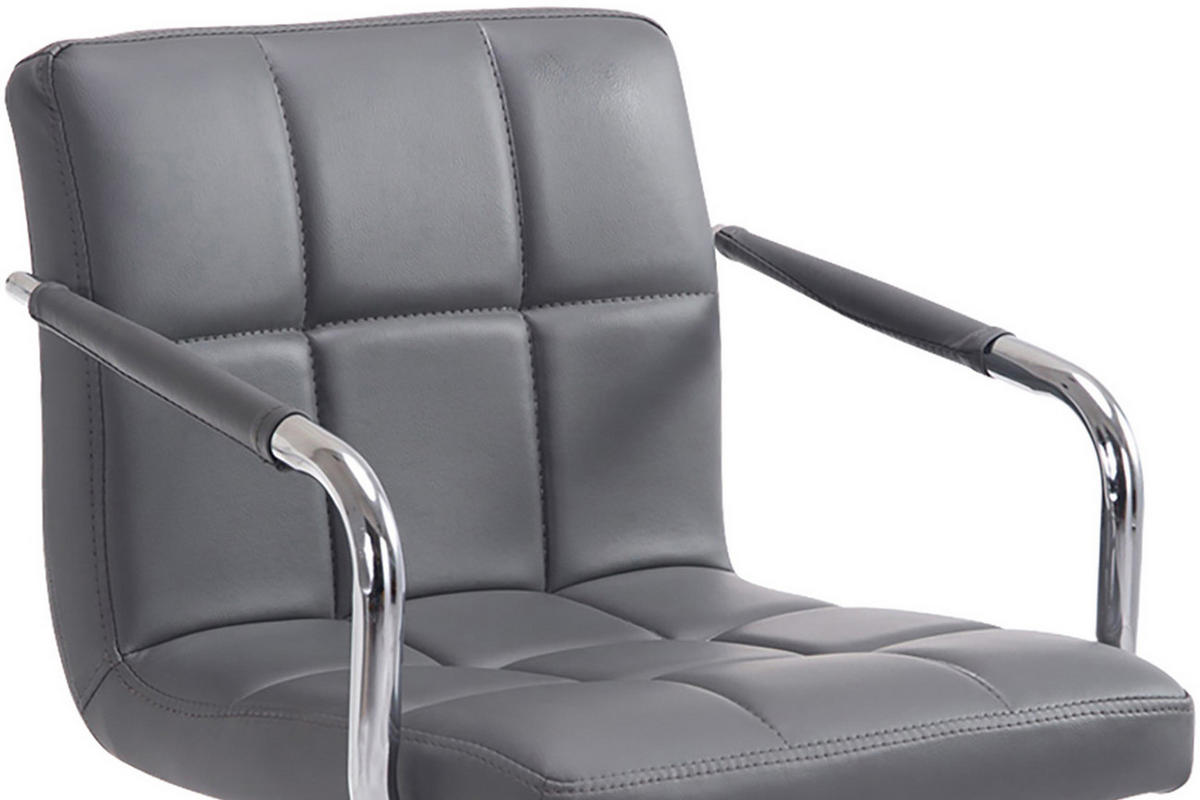 BARHOCKER 2er Set Luca weiß grau - Weiß/Grau, Kunststoff/Metall (54/112/46cm) - TPFLiving