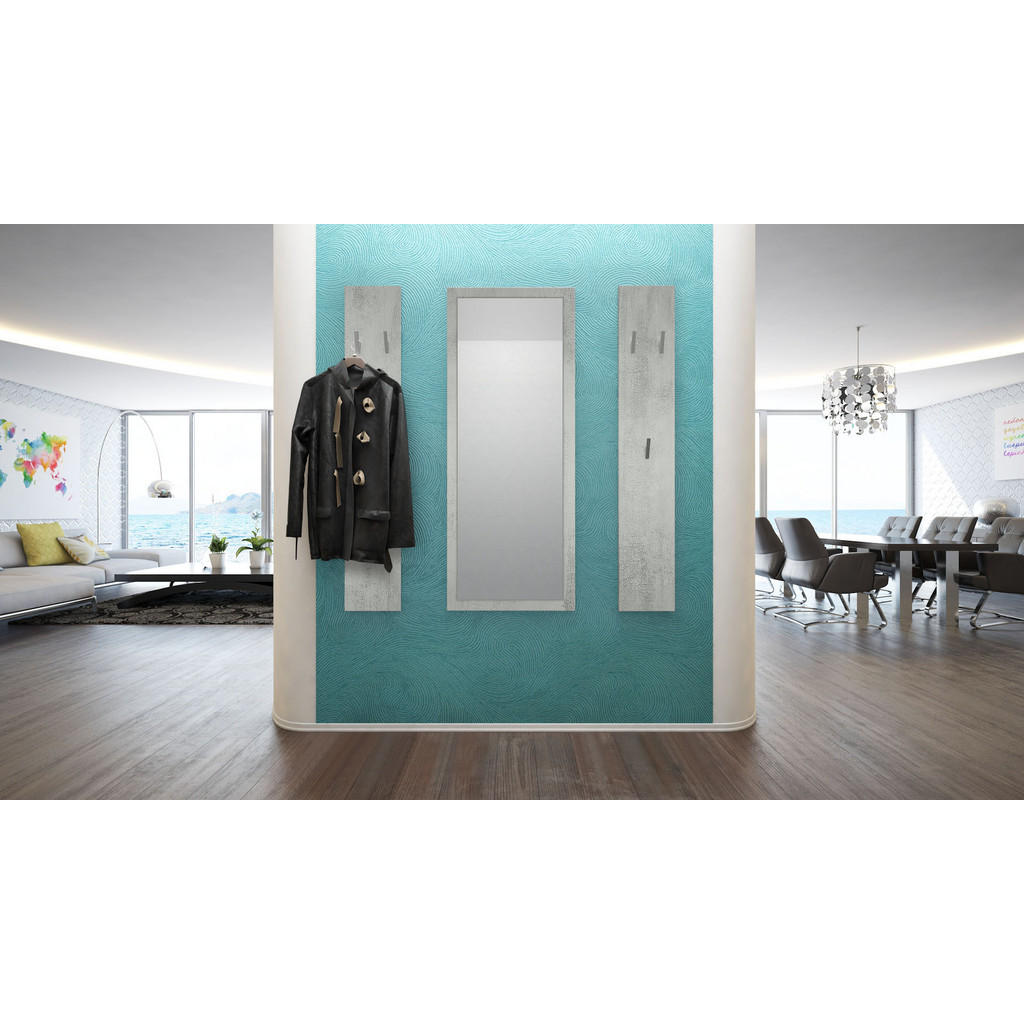 Thumbnail - Vladon Garderobe, Hellgrau, Holzwerkstoff, 120x140x2 cm, Garderobe, Garderoben-Sets & Serien, Garderoben-Sets