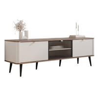 TV-LOWBOARD NAVANI stehend, 160 cm Kaschmir/Nussbaum - Nussbaumfarben/Schwarz, Holzwerkstoff/Metall (160/52/40cm) - Idohome