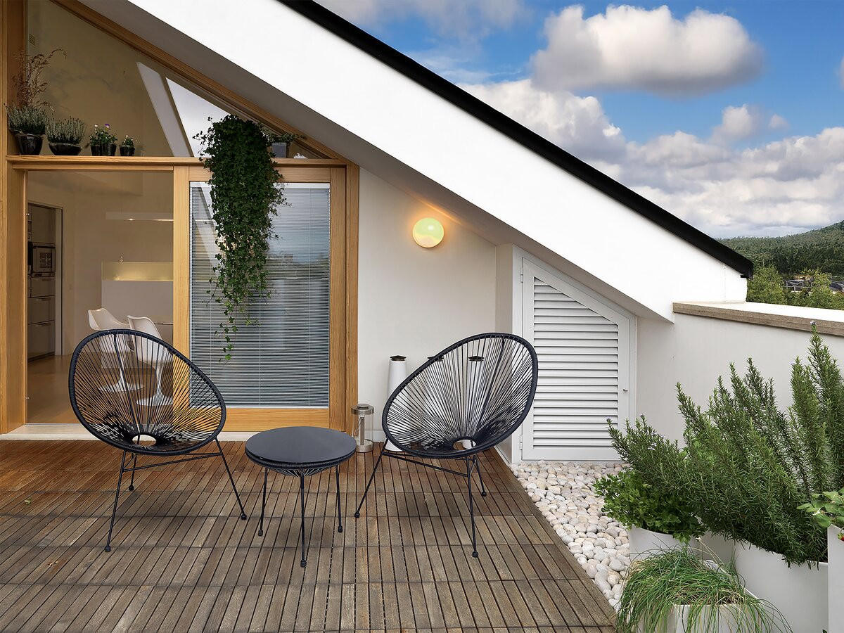 GARTENSITZGRUPPE odea Schwarz - Schwarz, Metall - Habitat Garten