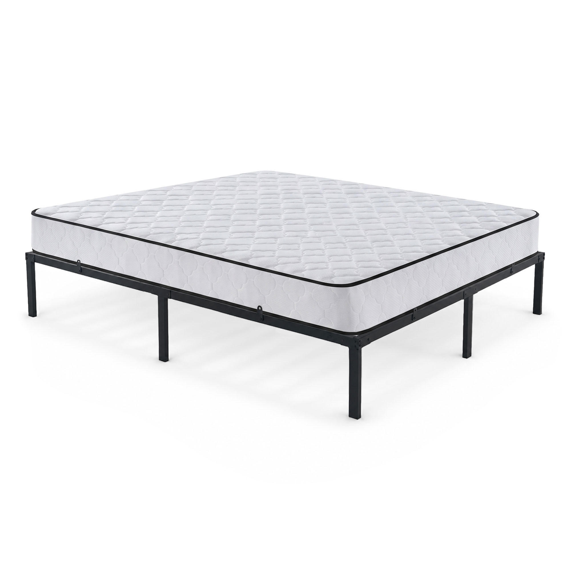 METALLBETT Klappbares mit Matratze 160x200 cm Schwarz - Schwarz, Metall - Akord