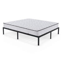 METALLBETT Klappbares mit Matratze 160x200 cm Schwarz - Schwarz, Metall - Akord