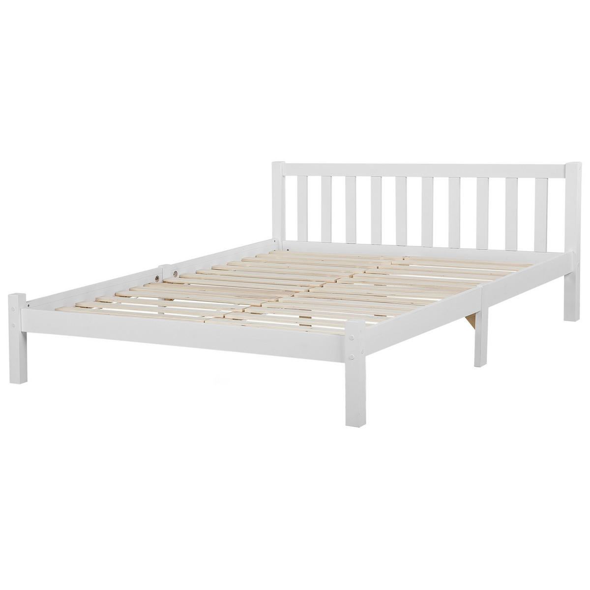 HOLZBETT 180/200cm Weiß Florac - Weiß, Holz (180/200cm) - Beliani