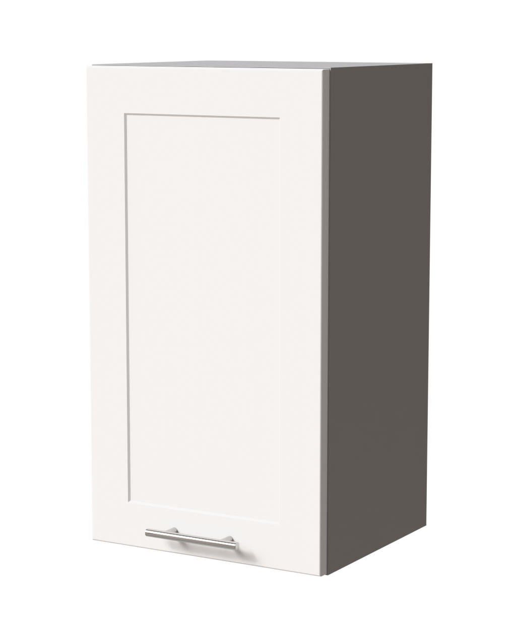 HÄNGESCHRANK Oslo W2/40 Grau / Weiß Matt 40 / 32,5 / 72cm - Weiß/Grau, Holz/Holzwerkstoff (40/72/32.5cm) - Feldmann-Wohnen