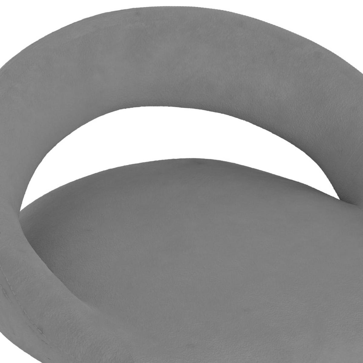 BARHOCKER Kalsii höhenverstellbar 2er-Set Hellgrau Samt - Hellgrau, Textil (45/97/43cm) - DELUKE