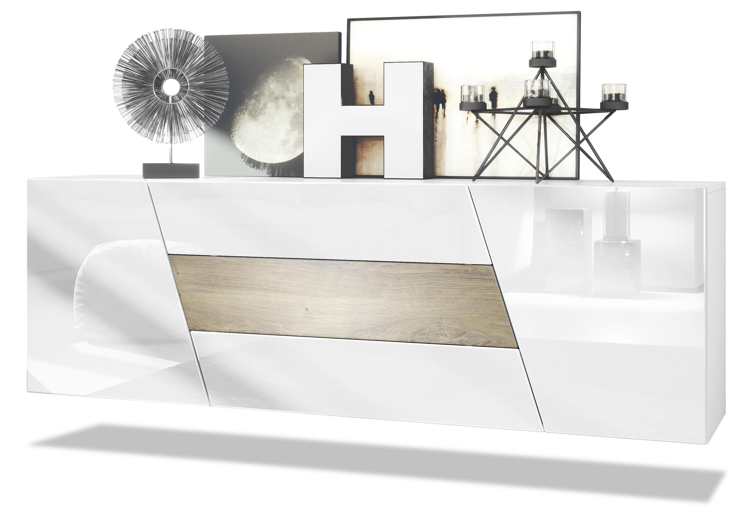Vladon Sideboard Alteiche 178x57.5x38.5 cm