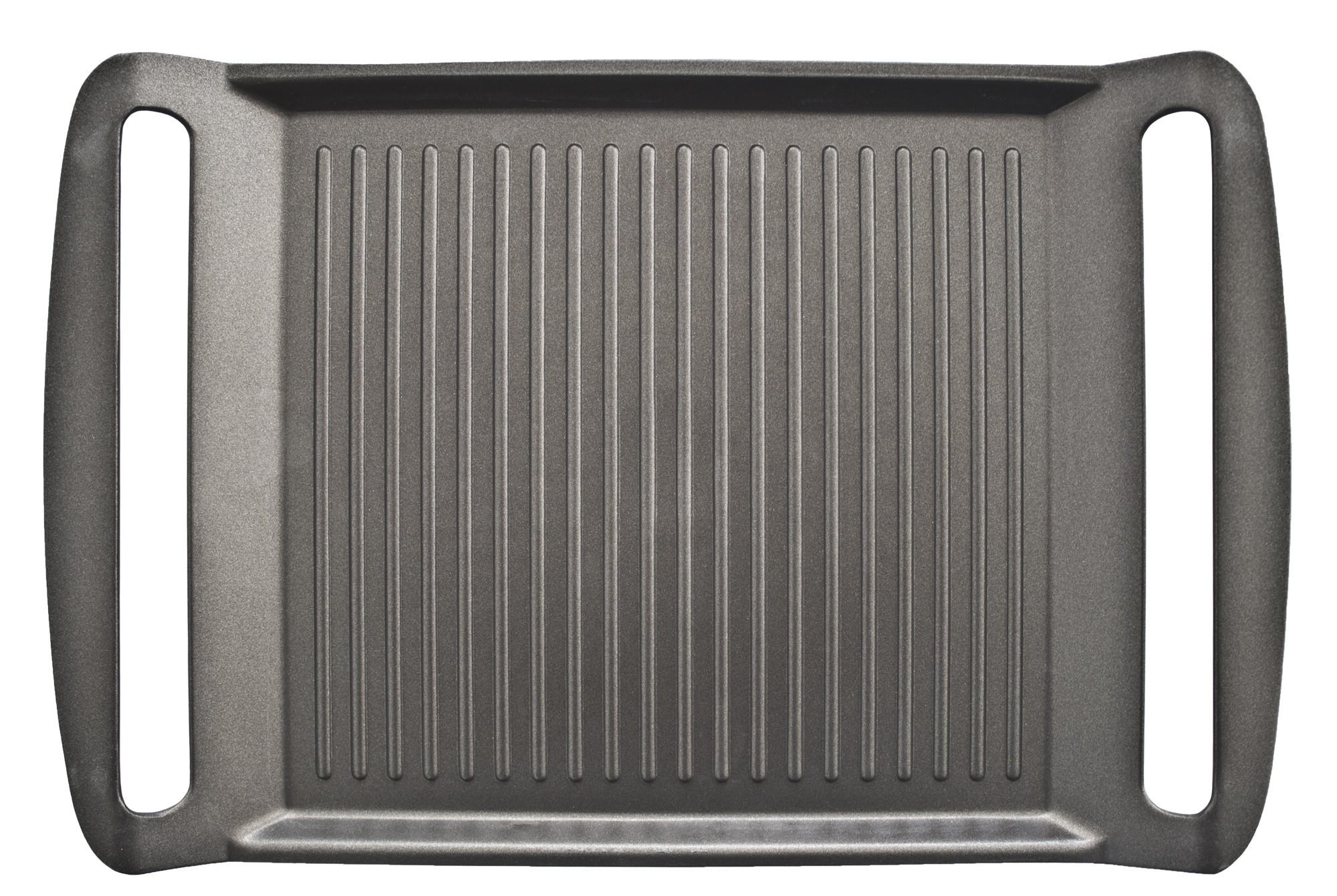 GRILLPLATTE Marra, Aluguss, Induktion, Antihaftbeschichtung, 26 x 23 cm - Schwarz, Metall (26/39/3cm) - KOPF