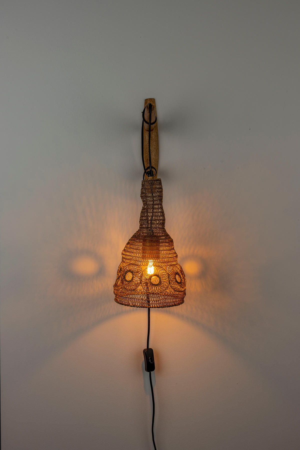 WANDLEUCHTE Fraaie - Gold - 18/17/47 cm - Goldfarben, Metall (17/47/18cm) - Novel