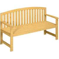ZÁHRADNÁ lavica 143/51/85 cm oranžová pre 2 osoby s ergonomickým operadlom z jedľového dreva - oranžová, kompozitné drevo (51/85/143cm) - OKWISH