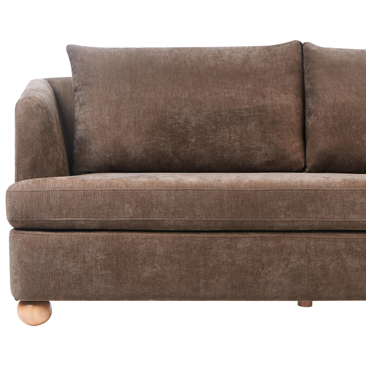 POHOVKA 2-místná Žinylková látka Hnědá Rattvik - světle hnědá, textil (162/86/82cm) - Beliani