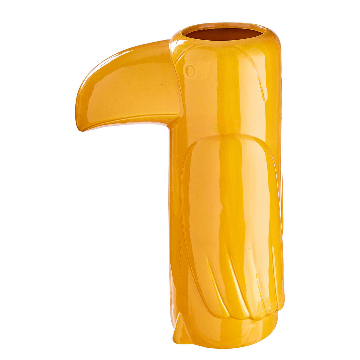 KERAMIKVASE Tuki Tukan - Gelb, Keramik (39cm) - Butlers