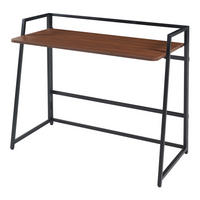SCHREIBTISCH klappbar Ringerike - Walnussfarben/Schwarz, Holzwerkstoff/Metall (104.5/53/85.5cm) - [en.casa]