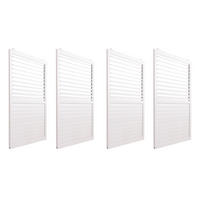 SCHIEBETÜR FÜR PERGOLA Weiß 4er-Set-Set - Weiß, Metall (369/206/10cm) - MCW