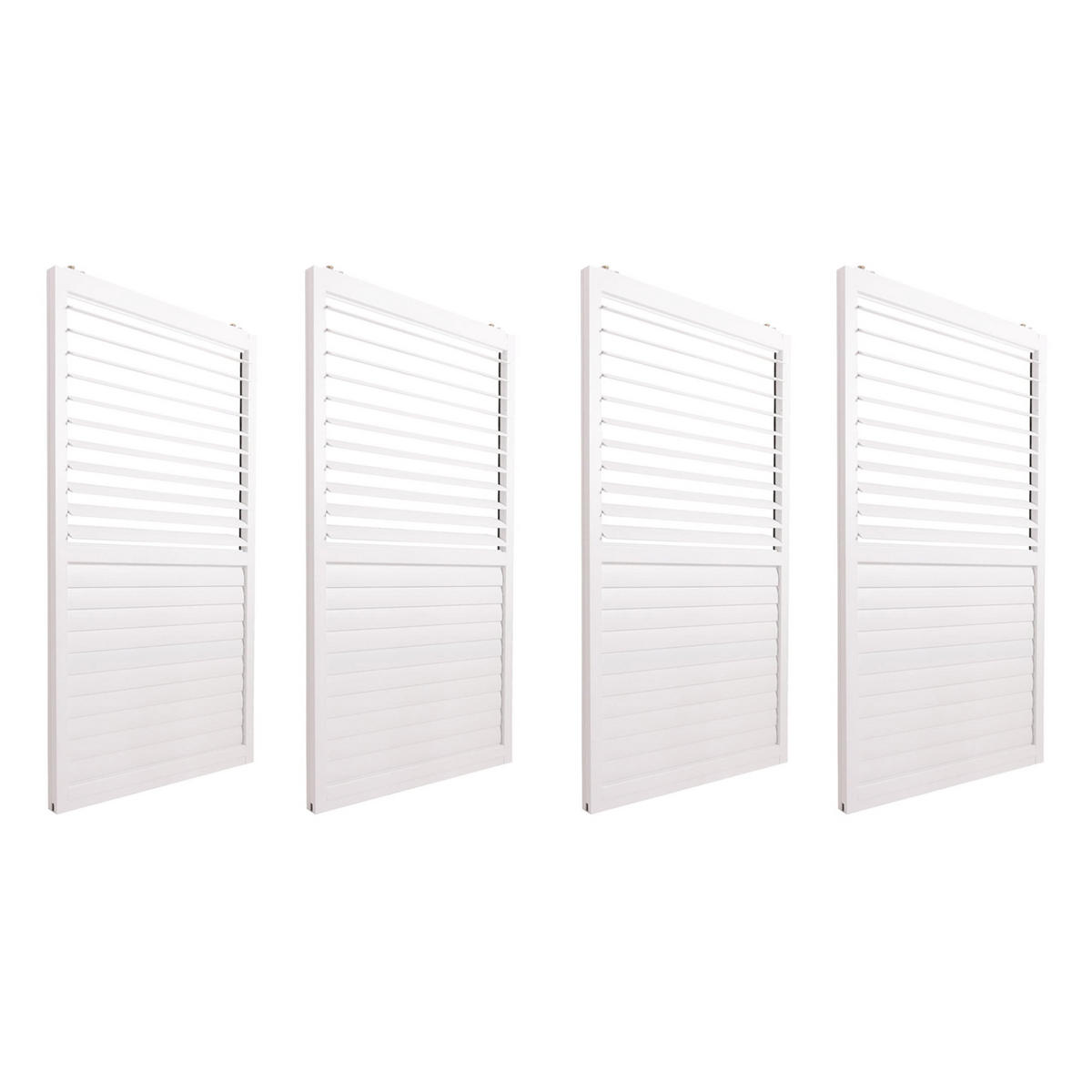 SCHIEBETÜR FÜR PERGOLA Weiß 4er-Set-Set - Weiß, Metall (369/206/10cm) - MCW