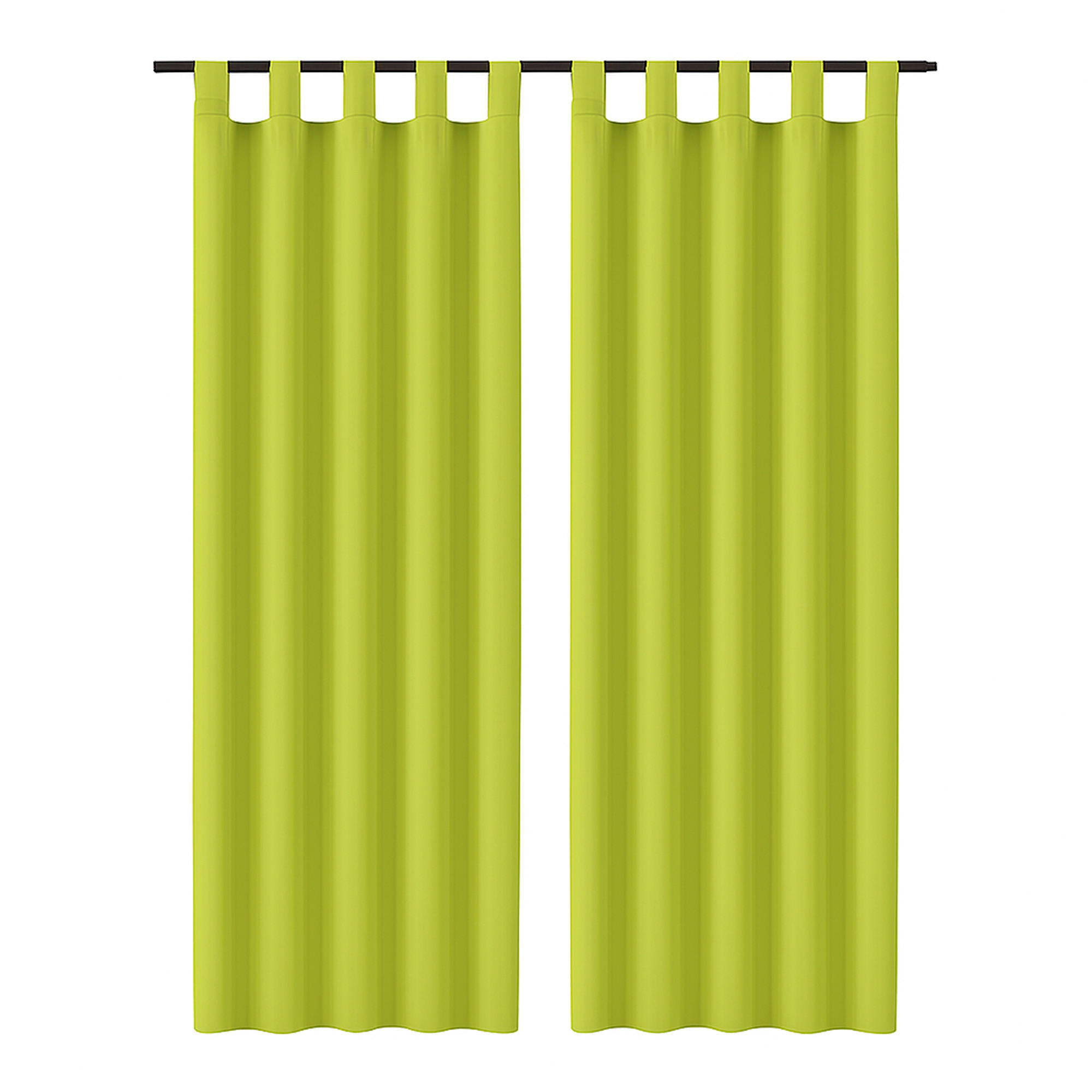 SCHLAUFENSCHAL blickdicht 140x245 cm Grün 2er-Pack - Grün, Textil (140/245cm)