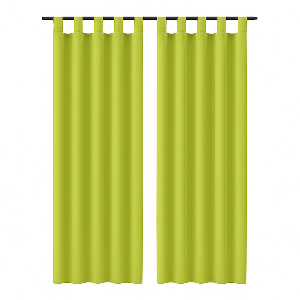 SCHLAUFENSCHAL blickdicht 140x245 cm Grün 2er-Pack - Grün, Textil (140/245cm)