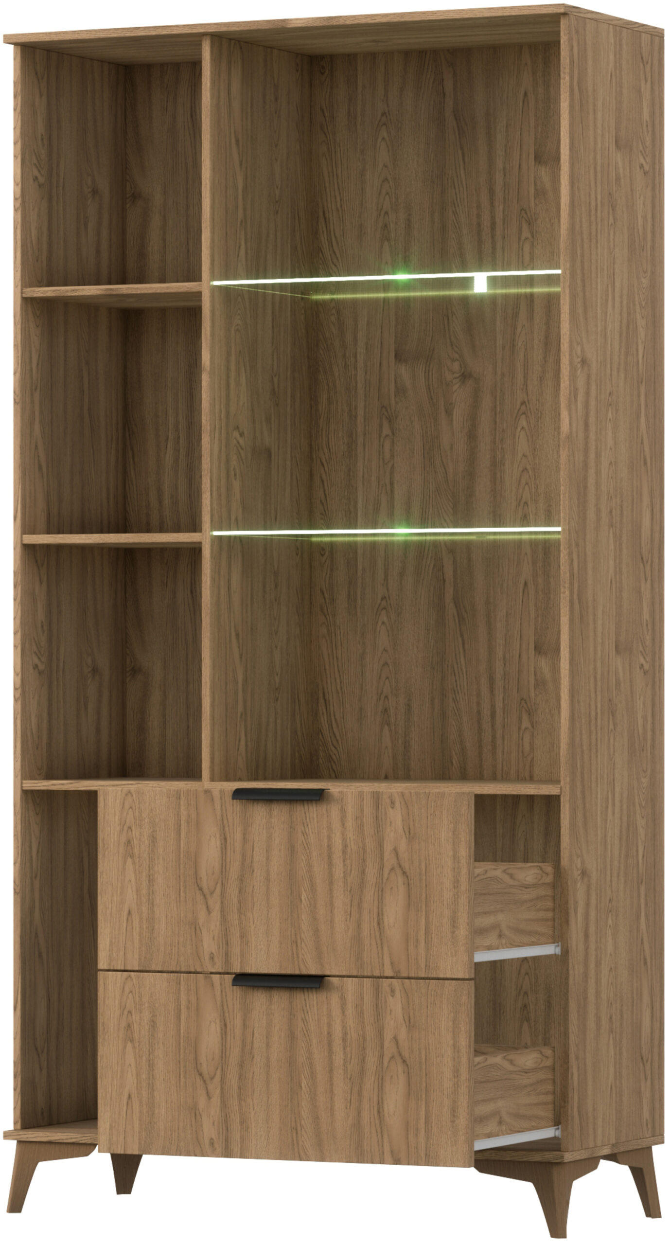 VITRINE - Entia Artisan - Eiche Artisan, Holzwerkstoff (100/180/60cm) - Möblo