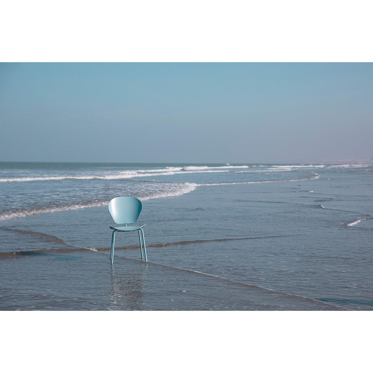 ESSZIMMERSTUHL The Ocean Chair Blau - 2 er Set - Blau, Kunststoff (43/85.5/55cm) - Zuiver